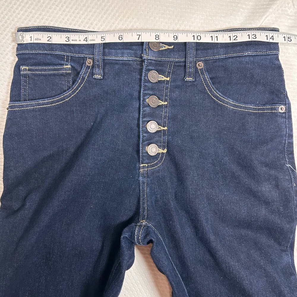 Lucky Brand Bridgette High Rise Skinny Ankle Jeans Button Fly Size 8/29 Indigo - Picture 3 of 11